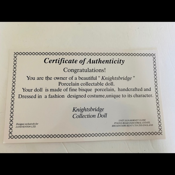 Collectible 17” Porcelain Doll Blond Girl & Blue Eyes Hat Baby Doll & Puppy Toy - Picture 6 of 8